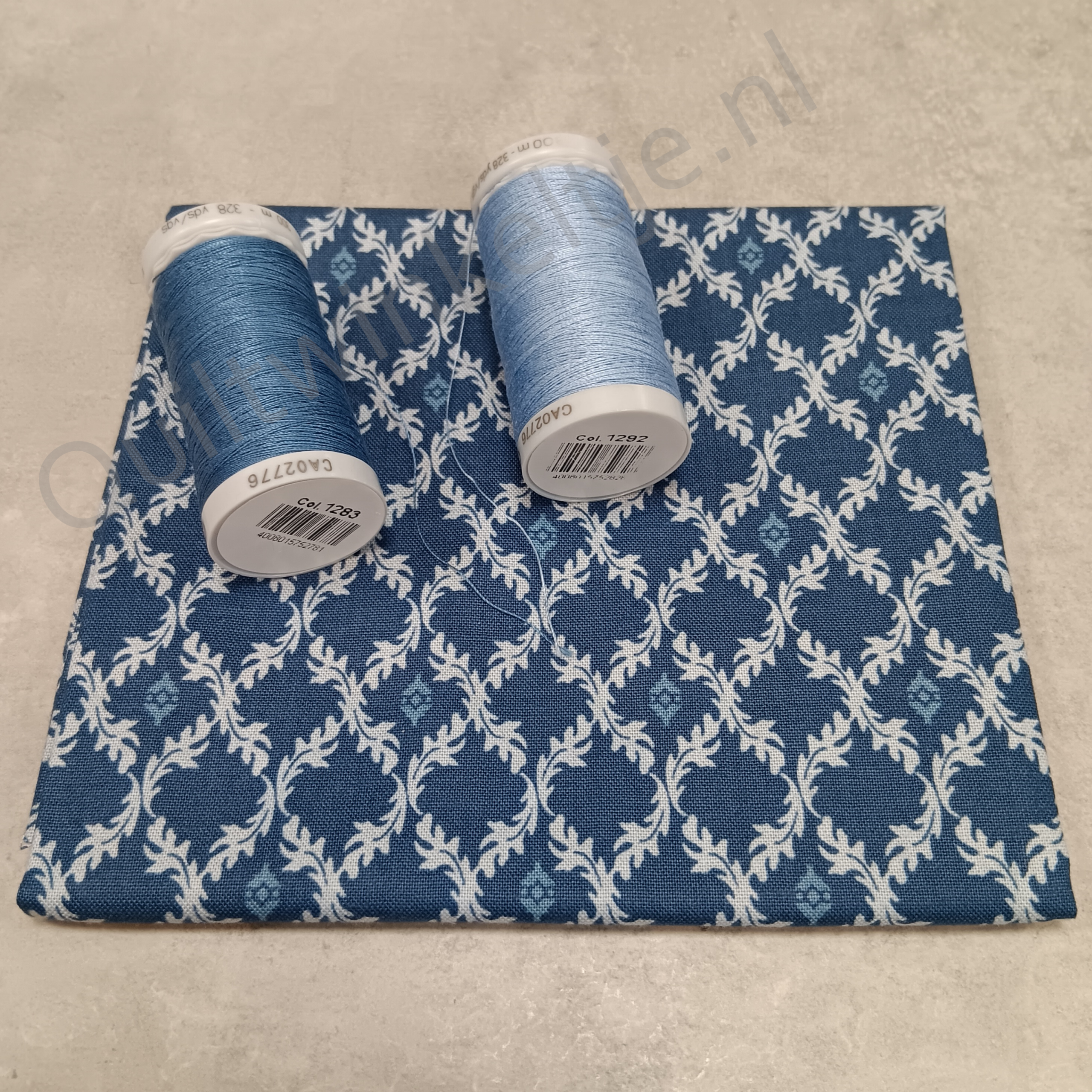 Lakeland Blues Leafy Diamonds - Warm Blue - Afbeelding 3